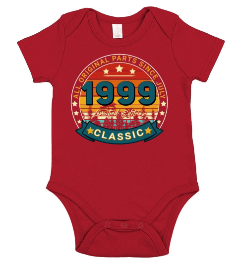 July 1999 Vintage Gift Idea Short Sleeve Baby One-Piece