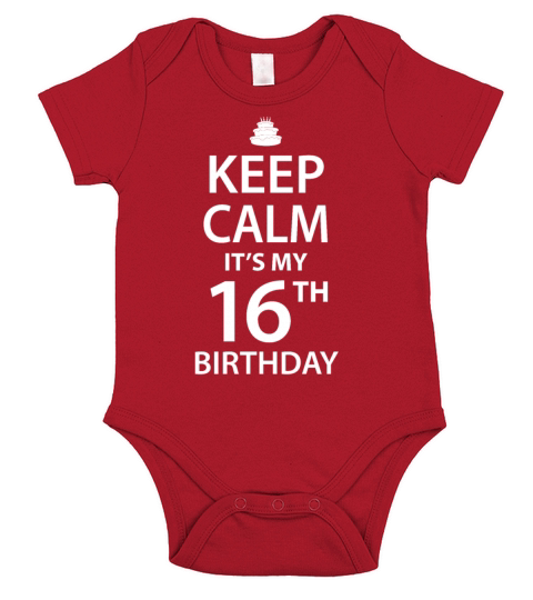 16th Birthday Short Sleeve Baby One-Piece