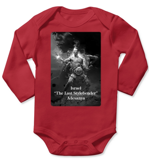 Stylebender Irael Adesanya Black And White Long Sleeve Baby One-Piece