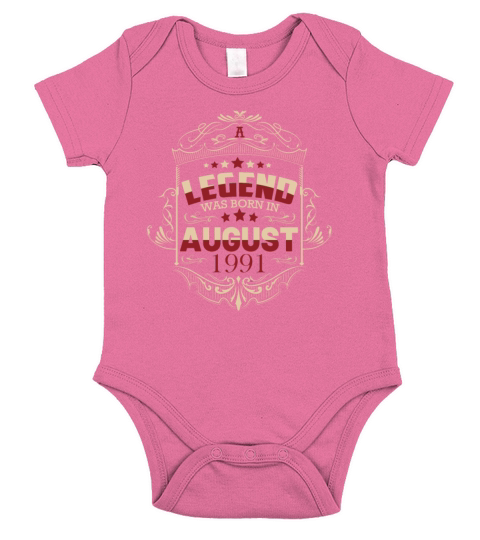 30th birthday gifts born in 1991 August Short Sleeve Baby One-Piece