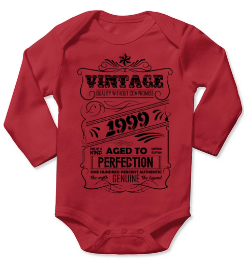 Vintage Aged To Perfection 1999 Long Sleeve Baby One-Piece