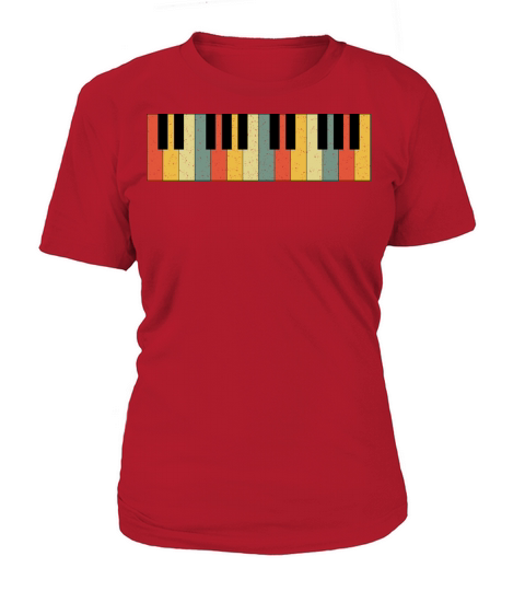 Keys Piano Keyboard Vintage Retro Women's T-Shirt