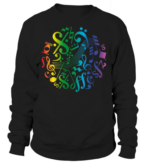 Colorful music notes and signs Women's Sweatshirt