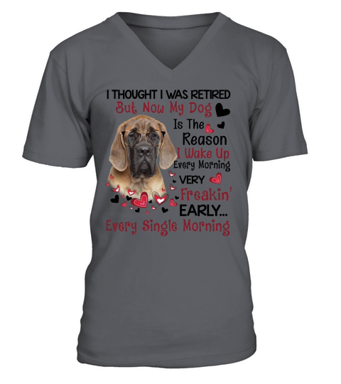 Every Morning English Mastiff V-Neck T-shirt