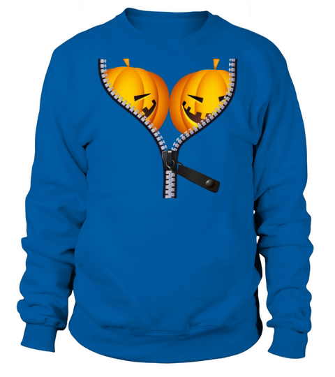 Halloween Costume Pumpkin Funny BOObs Women Shirt Men's Sweatshirt