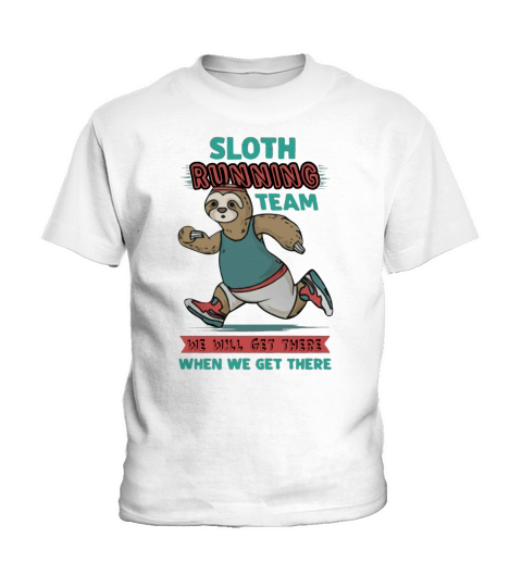 Sloth Running Team Marathon Lovers Kids T-Shirt