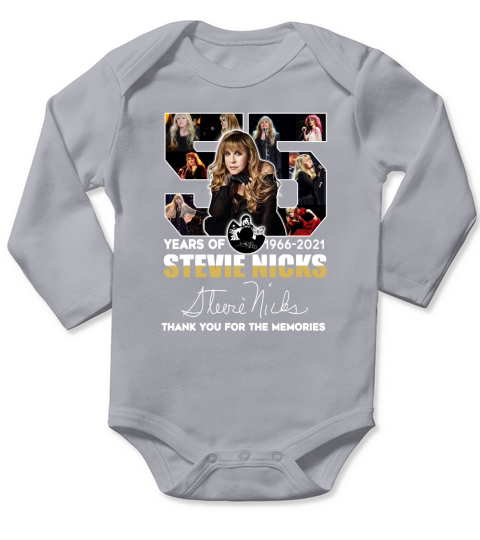 55 years of 1966 2021 Stevie Nicks signature thank you for the memories Long Sleeve Baby One-Piece