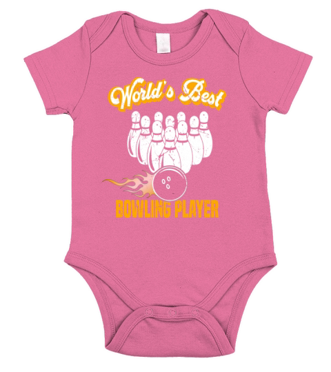 Bowler Worlds Best Bowling Player - skittles Short Sleeve Baby One-Piece