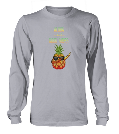 Dabbing vibe Pineapple Hawaiian Aloha holiday Gift Men's Long Sleeve