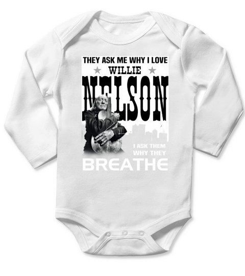 Willie Nelson (1) Long Sleeve Baby One-Piece