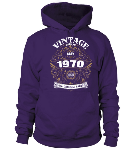 50th Birthday May 1970 Vintage Women's Hoodie