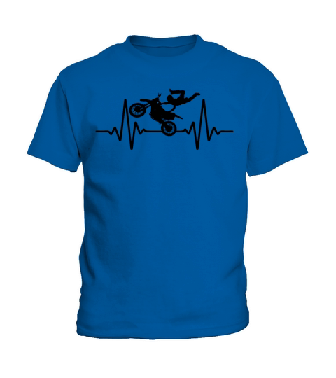 Heartbeat Motorcycle Motocross Kids T-Shirt