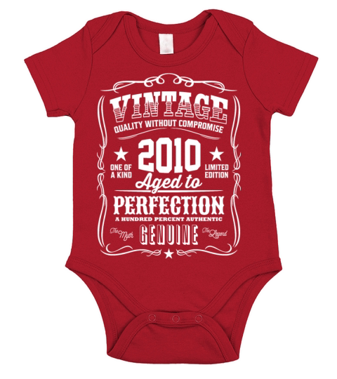 Vintage 2010 Aged to Perfection Short Sleeve Baby One-Piece