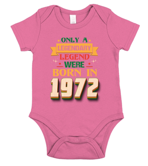 1972 Birthday Year Anniversary 50th Birthday Short Sleeve Baby One-Piece