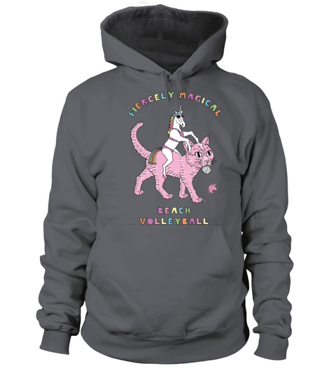Fiercely Magical Beach Volleyball Female Unicorn Men's Hoodie