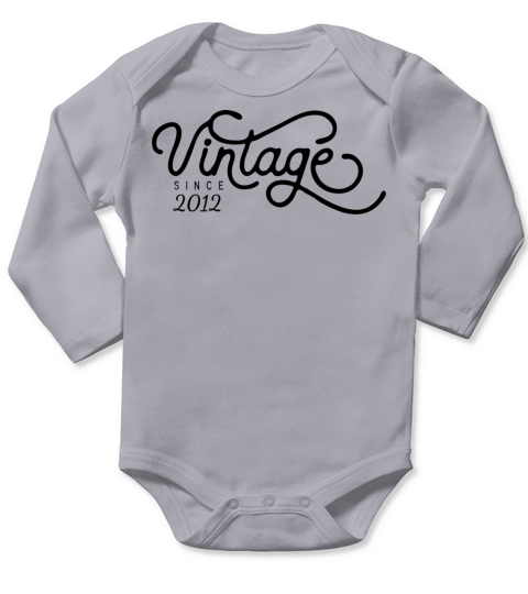 Vintage Since 2012 Birthday Gift Long Sleeve Baby One-Piece