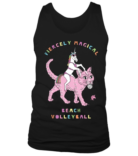 Fiercely Magical Beach Volleyball Female Unicorn Men's Tank Top