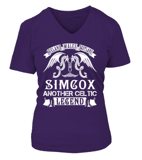 SIMCOX Shirts - Ireland Wales Scotland SIMCOX Another Celtic Legend Name Shirts V-neck T-Shirt Woman