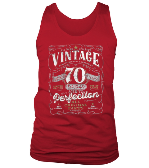 1949 70th Birthday In 2019 Tank Top Unisex