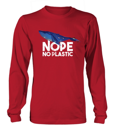 Nope No Plastic Whale Women's Long Sleeve