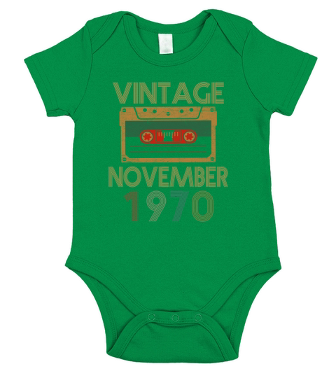 birthday vintage november 1970 Short Sleeve Baby One-Piece