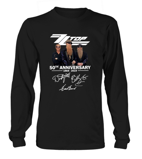 50th Anniversary ZZ Top 1969-2019 Signatures sh?t Long sleeved Unisex