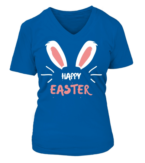Easter Bunny Eggs Jesus Basket Christ Chick Holida V-neck T-Shirt Woman