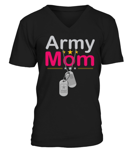 Army Mom Shirt Proud US Military T Shirt Men's V-Neck T-shirt