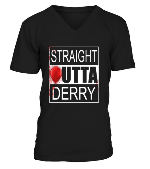 Straight Outta Derry It Horror Men's V-Neck T-shirt