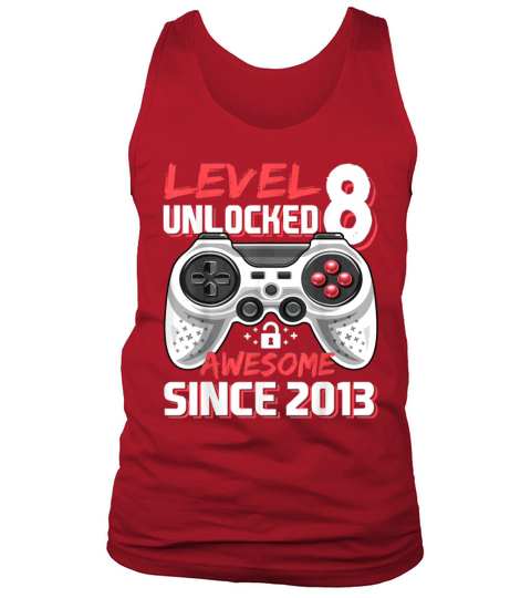 Level 8 Unlocked Awesome 2013 Video Game Men's Tank Top