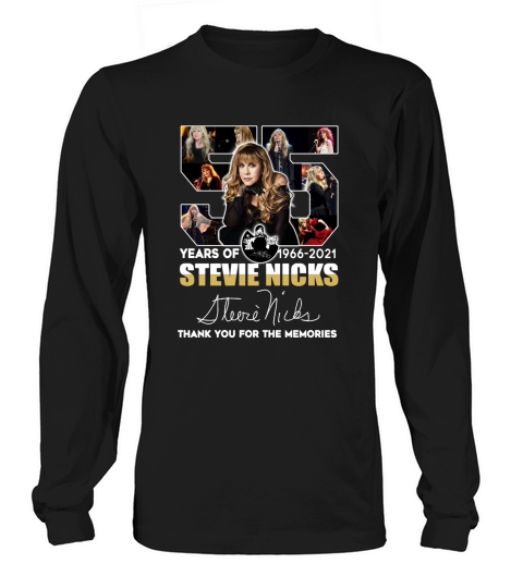 55 years of 1966 2021 Stevie Nicks signature thank you for the memories Long sleeved Unisex