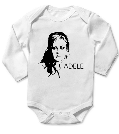 Adele Art Black And White Long Sleeve Baby One-Piece