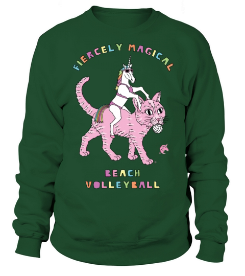 Fiercely Magical Beach Volleyball Female Unicorn Women's Sweatshirt