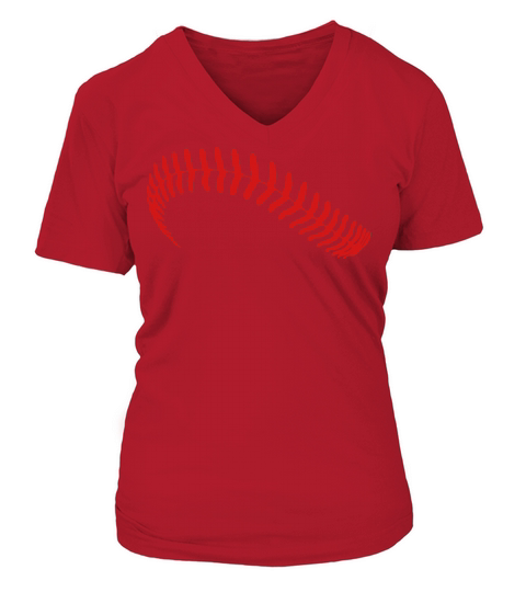 baseball stitch Women's V-Neck T-shirt