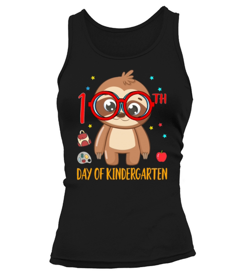 Cute Sloth 100th Day Of Kindergarten 100 Days Women's Tank Top