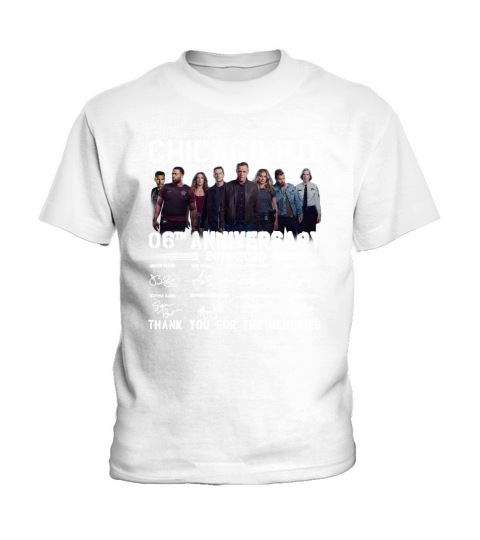 Chicago PD 06th anniversary 20142020 thank you for the memories signatures Kids T-Shirt