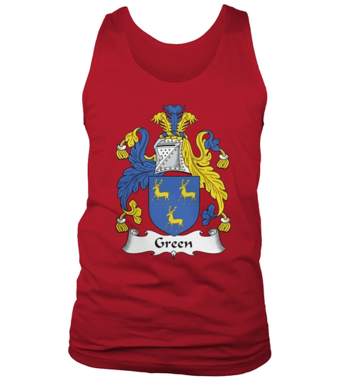 Green Family Crest  Coat of Arms British Family Crests Tank Top Unisex