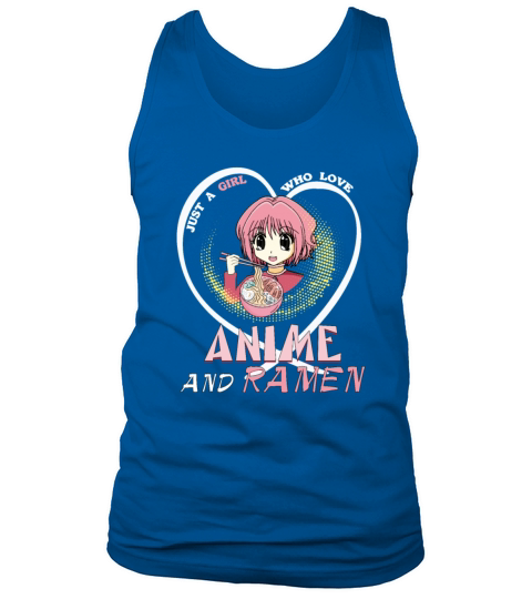 Just A Girl Who Loves Anime and Ramen Bowl T shirt Men's Tank Top