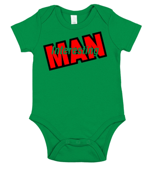 Man Interesting Short Sleeve Baby One-Piece