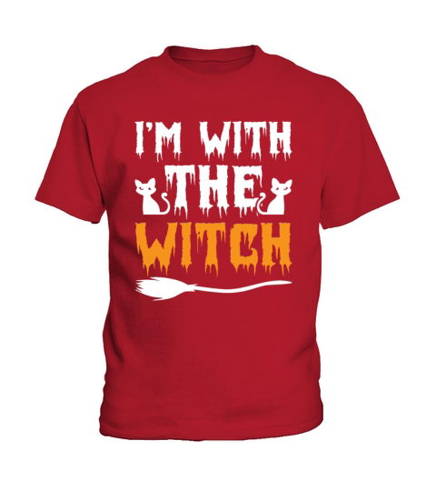 Im With The Witch Funny Halloween Costume Couples Kids T-Shirt
