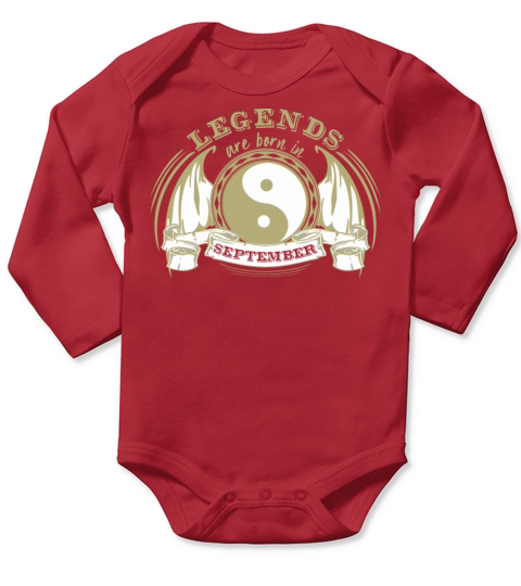 Legends are born in September Long Sleeve Baby One-Piece