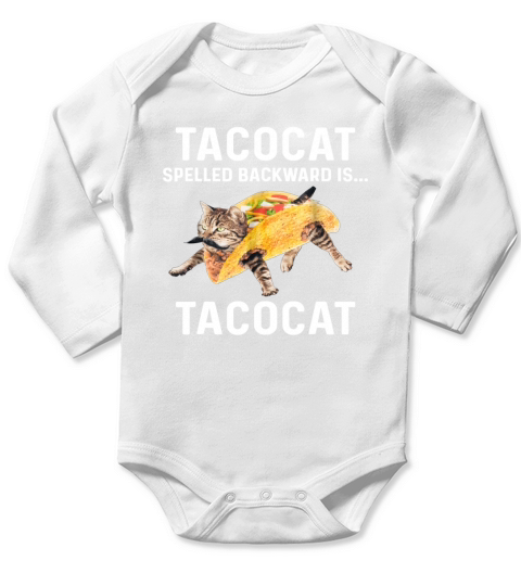 Taco cat Long Sleeve Baby One-Piece
