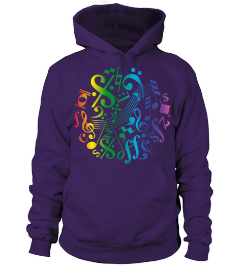 Colorful music notes and signs Women's Hoodie