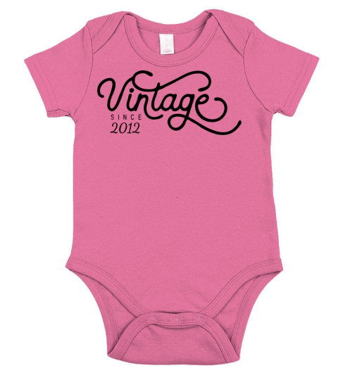 Vintage Since 2012 Birthday Gift Short Sleeve Baby One-Piece