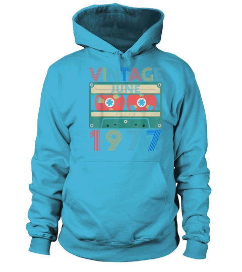 Retro Vintage June 1977 birthday Women's Hoodie