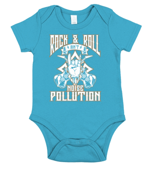Rock and roll music - Aint noise pollution T-Shirt Short Sleeve Baby One-Piece