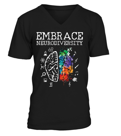 Embrace Neurodiversity - ASD ADHD Autism Awareness Men's V-Neck T-shirt