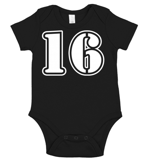 16 Number symbol Short Sleeve Baby One-Piece