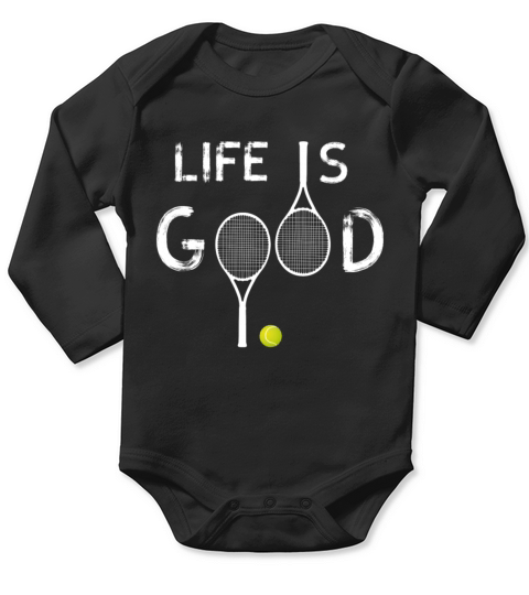 life is Love Tennis racket ball sport Long Sleeve Baby One-Piece