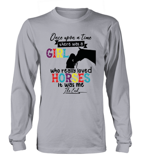 A Girl Who Really Loved Horses Girl Horseback Gift Women's Long Sleeve